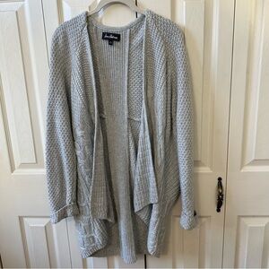 Sam Edelman Wool Blend Chunky Knit Long Line Duster Open Cardigan Womens Size M